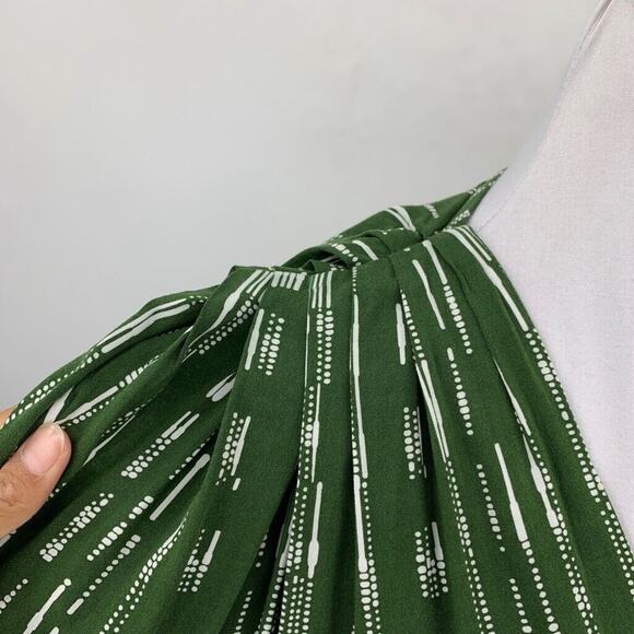 Porridge Dress Womens XS Extra Small Green Vanya Slit V Neck Maxi Anthropologie - Picture 5 of 14